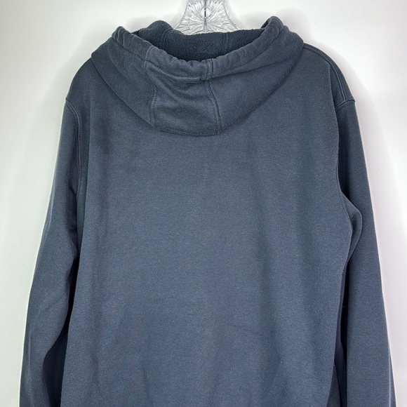 Carhartt Rain Defender Navy Blue Hooded Sweatshirt Loose Fit Medium Grunge - Picture 5 of 12